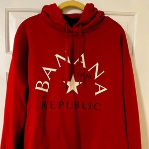 Banana Republic Red Hoodie-Med New without tags